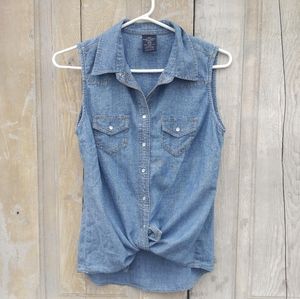 Denim Sleeveless Top
